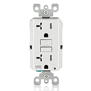 20A Leviton Slim GFCI Weather & Tamper-Resistant Outlet (GFWT2-W, White) $17.80 + Free Shipping w/ Prime or on $35+