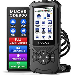[Prime] MUCAR CDE900 4" Touchscreen OBD2 Scanner w/ AutoVIN, Live Data & DTC Lookup $45.10 + Free Shipping