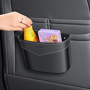 Slim Kafanlin Clip-On Mini Car Trash Can w/ Plastic Bags $4.99 + Free Shipping w/ Prime or on $35+