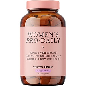 60-Ct Vitamin Bounty Pro-Daily Probiotics for Women w/ Cranberry & Prebiotics for pH Balance, Digestive, Yeast & Urinary Support $11.99 w/ S&S + Free Shipping w/ Prime & $35+