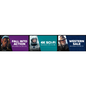 Fandango At Home: Westerns 5 for $10, 4K Sci-Fi 4 for $15 + more