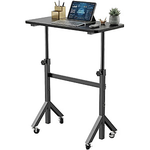 HUANUO 32" Adjustable Height Standing Desk w/ Wheels (Black) $26 + Free Shipping