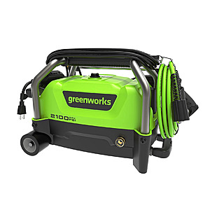 Greenworks 2100 PSI 1.2 GPM Portable Cold Water Electric Pressure Washer + Free S/H $127.5