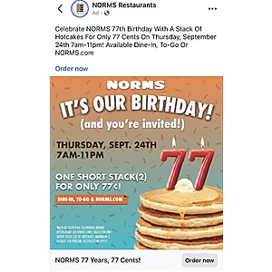 Norms 9/24 Short Stack 77 cents $0.77