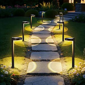 12-Pack APONUO 3CCT Solar Pathway Outdoor Lights w/ Spot Lens $19.99 + Free Shipping w/ Prime or on $35+