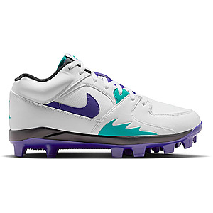Jordan Men's Stadium 90 Low MCS Baseball Cleats White / Purple $29.99