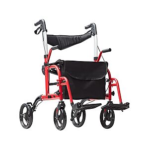 2-in-1 VEVOR Rollator Walker & Wheelchair $59.99 + Free Shipping w/ Prime