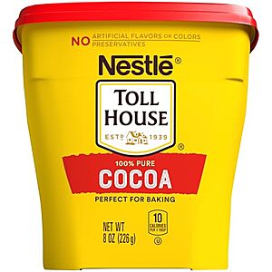 [SnS] $3.17 | 8-Oz Toll House Nestle  100% Pure Cocoa Perfect for Baking at Amazon