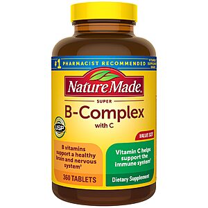 Nature Made Super B Complex with Vitamin C & Folic Acid, 360 Tablets $7.82