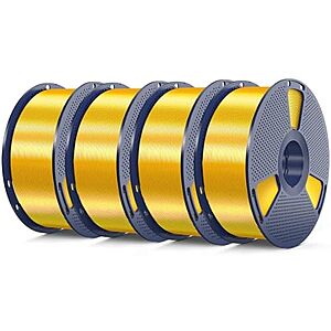 $37.99* | 4-Pk 1KG SUNLU Silk PLA 1.75mm 3D Printer Filament (Various) at Amazon