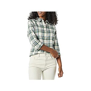 $7.99 | Amazon Essentials Women Long-sleeve Flannel Shirt at Woot!
