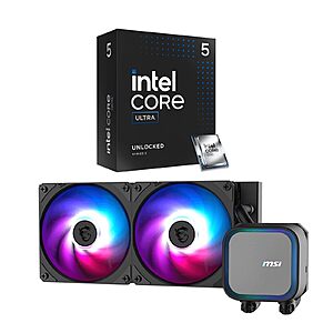Intel Core Ultra 5 245K + MSI MAG Coreliquid A13 240 for $199.99+free shipping