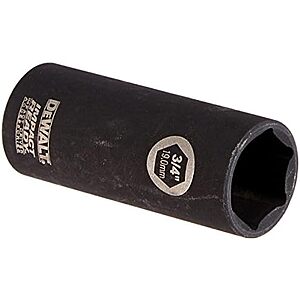 $7.02* | DeWALT 3/4" IMPACT READY Deep Socket for 3/8" Drive (DW2290) at Amazon