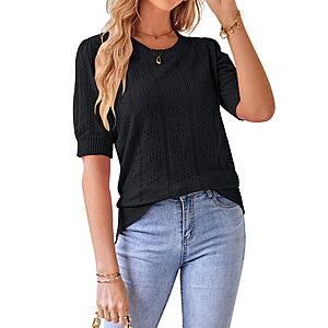 Amazon – GRACE KARIN Women's Puff Short Sleeve Knit Top - $6.99 w/ Code