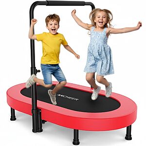 Amazon – ANCHEER 56" Kids Trampoline w/ Handrail - $58 w/ Code