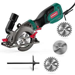 Amazon – HYCHIKA 6.2A Mini Circular Saw w/ 3 Blades - $40.19