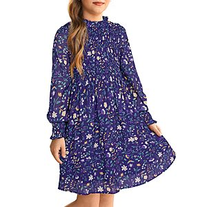 Amazon – GRACE KARIN Girls' Long Sleeve Floral Dress - $9.96-$11.99 w/ Code + Coupon
