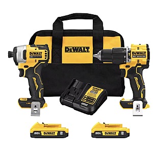 Atomic 20V MAX Cordless 2-Tool Combo Kit w/ 2x 2.0Ah Batteries, Charger & Bag $192.00 + Free Shipping