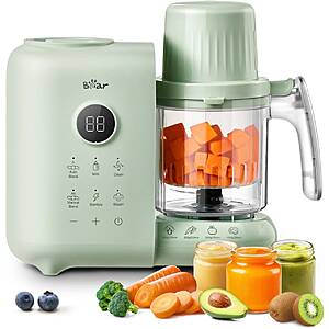 Bear Baby Food Maker Steamer & Blender with Dual-Layer Steam Baskets, 18.5oz Green  $48 + Free Shipping