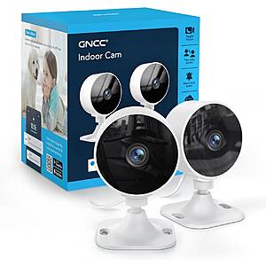 GNCC 2.4GHz Indoor Security Camera for Home, 1080P Baby & Pet Cam, 2-Pack $19.14 + Free Shipping