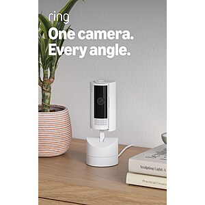 $35   AMAZON Ring Pan-Tilt Indoor Cam (newest model) — See all around your home or business with 360° pan coverage, HD video, plus Two-Way Talk (2024 release)