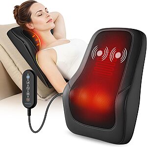 8-Node Beleduc Shiatsu Back & Neck Massager Pillow w/ Heat $26.99 + Free Shipping w/ Prime or on $35+