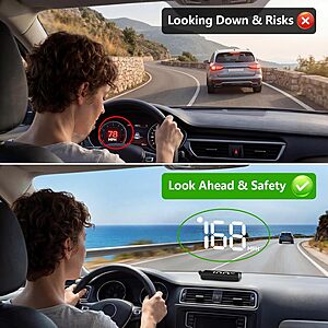 Amazon – ATNPTN Smart In-Car HUD GPS Speedometer, White - $7.99 w/ Code