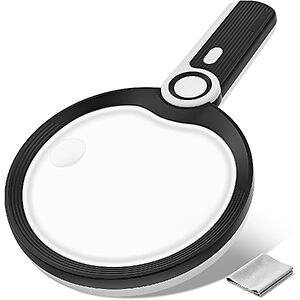 5" Nazano 10X/25X/45X Handheld Magnifying Glass w/ LED & UV Black Light $11.39 + Free Shipping w/ Prime or on $35+
