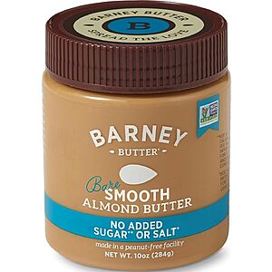 10-Oz Barney Butter Bare Smooth Almond Butter $4.75 w/ S&S + Free Shipping w/ Prime or on $35+