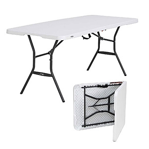Sam's Club Members: Lifetime 6' Fold-In-Half Table (2 Colors) $47.98 + Free S&H w/ Sam's Plus Membership