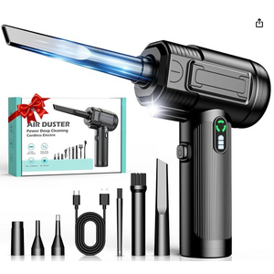 Compressed Air Duster, 130000RPM Rechargeable Electric Air Blower Cordless $19.5