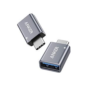 Anker USB C Adapter (2 Pack), USB C to USB Adapter High-Speed Data Transfer $8.98