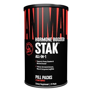 Animal Stak Natural Testosterone Hormone Booster Supplement | 21 Pill Packs - $27.96 w/S&S