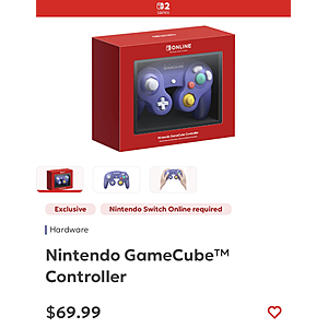 Nintendo Gamecube Controller for Nintendo Switch $69.99