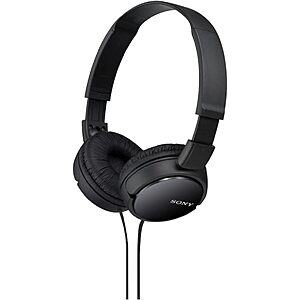 Sony MDR-ZX110 Wired On-Ear Headphones (Black, White or Pink) $9.99 + Free Shipping w/ Prime or on $35+