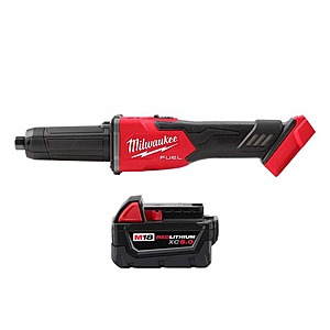 Milwaukee M18 FUEL 18V Lithium-Ion Brushless Cordless 1/4 in. Braking Die Grinder Slide Switch w/5.0Ah Battery $249