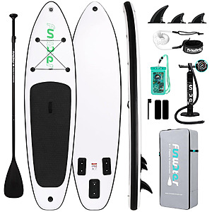 10'6" x 33" FunWater Inflatable Stand-Up Paddle Board w/ Paddle, Pump, Backpack & Accessories (Select Colors) $79.99 + Free Shipping