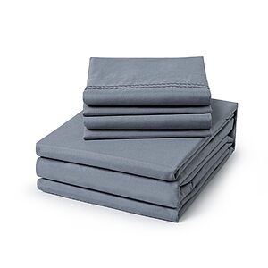 6-Piece Cleva Queen Size Bed Sheet Set w/ Deep Pocket (Queen, Quarry) $13.99 + Free Shipping w/ Prime or on $35+