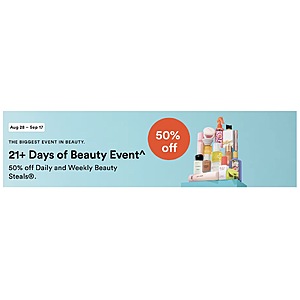 Ulta Today’s 50% off Beauty Steals 09/09