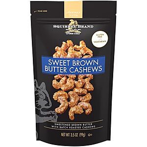 [SnS, AC] $2.62* | 3.5-Oz Squirrel Brand Cashews (Sweet Brown Butter) at Amazon