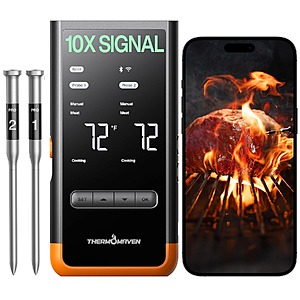 ThermoMaven G2 Sub-1G Wireless 2-Probe Meat Thermometer $50, G4 4-Probe $110 + Free Shipping