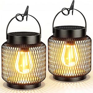 [Prime] 2-Pack KOOPER Metal Solar Hanging Lanterns for Outdoor Garden & Patio $11.87 + Free Shipping