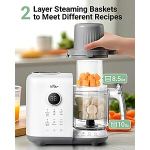 $35 FS AC AMAZON Bear Baby Food Maker Steamer & Blender with Dual-Layer Steam Baskets, 18.5oz
