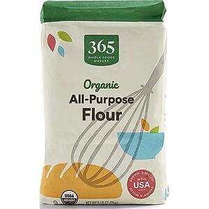 $5.50 365 by Whole Foods Market, Organic All Purpose Flour, 80 Ounce with S&S