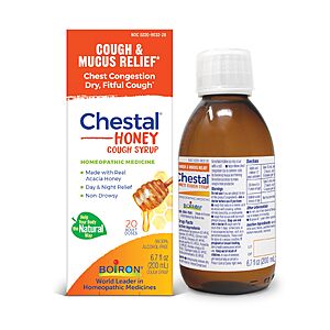 Boiron Chestal Honey Adult Cold and Cough Syrup for Nasal and Chest Congestion, Runny Nose, and Sore Throat Relief - 6.7 Fl oz $6.67