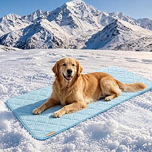 28" x 59" PPOLCA Waterproof Cooling Memory Foam Dog Mat (Light Blue) $9.99 & More + Free Shipping w/ Prime or on $35+