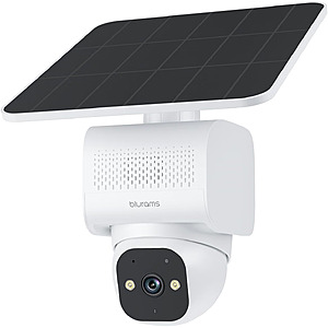 blurams 4K Ultra Wireless Outdoor Security Camera w/ 5W Solar Panel, 12000mAh Battery & 24/7 Recording $74.99 + FS