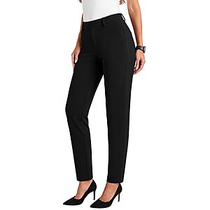 DLOODA Women's High-Waisted Straight-Leg Stretch Dress Pants w/ 4 Pockets (XS-XXL, Various Colors) $11.99 + Free Shipping w/ Prime or on $35+