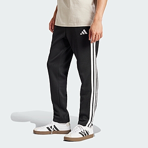 adidas men Essentials 3-Stripes Fleece Pants Open Hem $14
