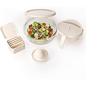 GENICOOK Salad Chopper w/ 8.5 Cup Glass Bowl $19.49 + Free Shipping w/ Prime or over $35+